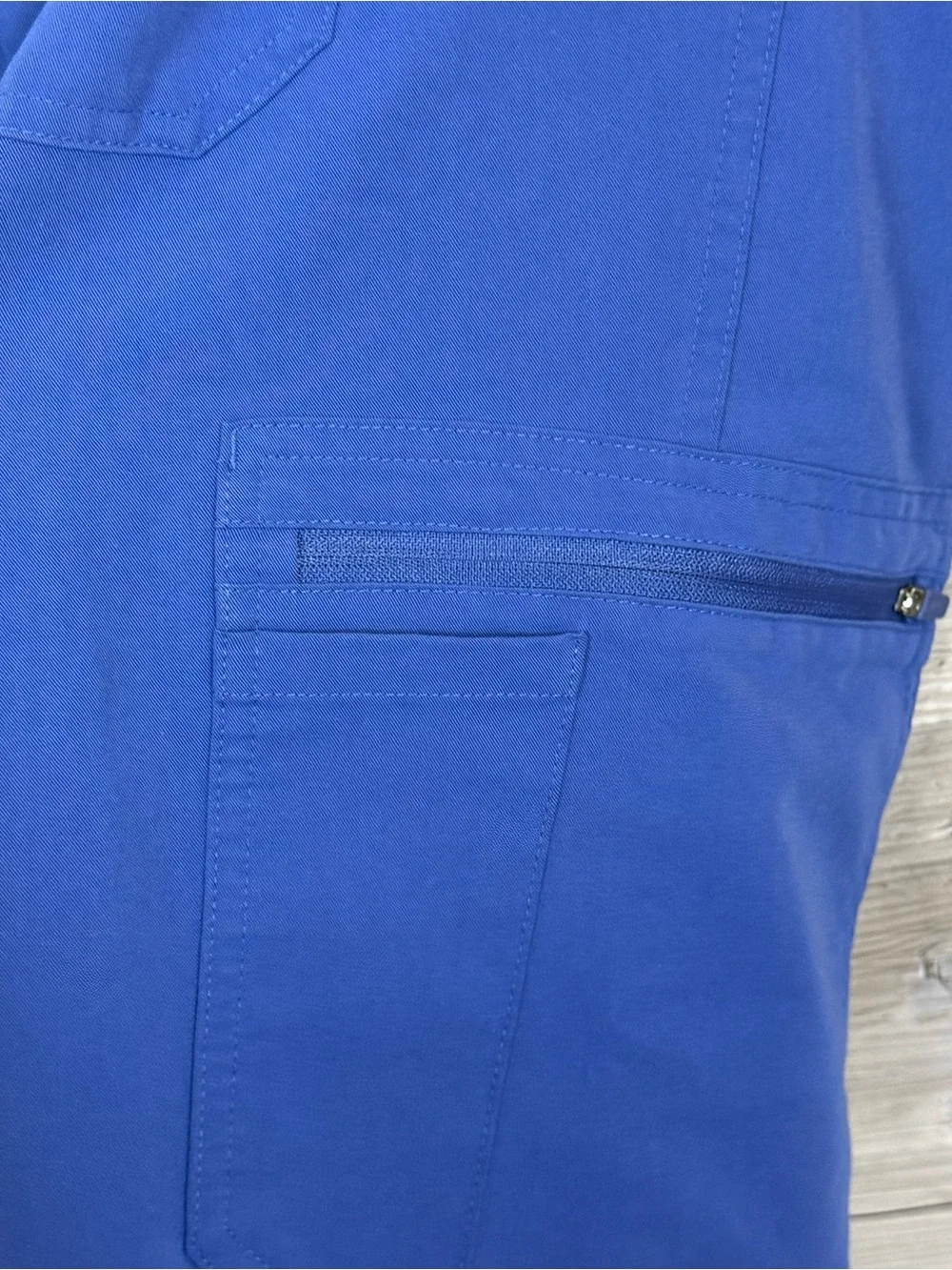 FIGS Yola Skinny Scrub Pants M Blue Cargo Pockets Technical Collection Medium